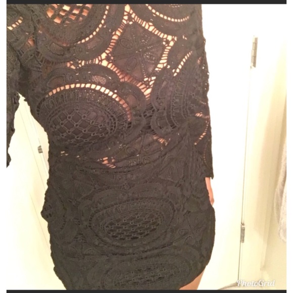 Classy long sleeve black lace dress!! - Picture 2 of 4